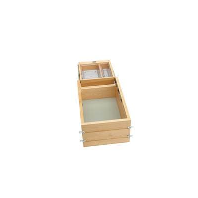 Wood Vanity Cabinet Replacement Half Tier Drawer System (No Slides) by Rev-A-Shelf