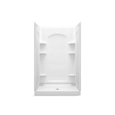 EnsembleE Curve 48'' x 34'' Vikrell shower, center drain by Sterling Plumbing