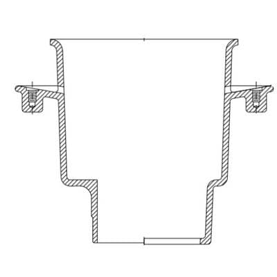 Z1910 8x8x6 Deep Flanged 2NH Floor Sink P.N. 567550161 by Zurn Industries