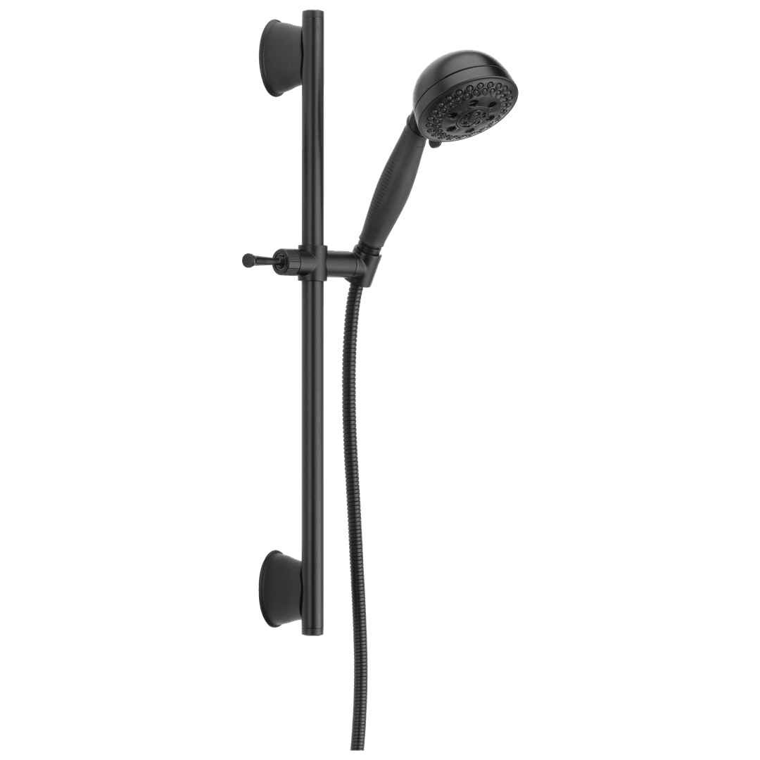 Delta Faucet Universal Showering Components H2Okinetic 5-Setting Slide Bar Hand Shower - Matte Black by Delta Faucet