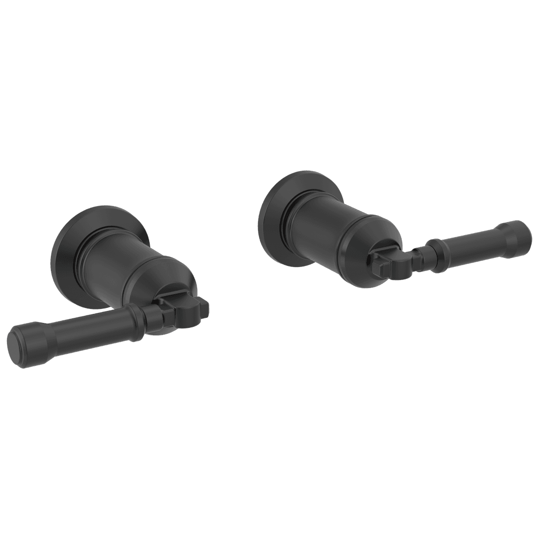 BroderickE Wall Mount Bathroom Faucet Handle Kit-Lever - Matte Black by Delta Faucet