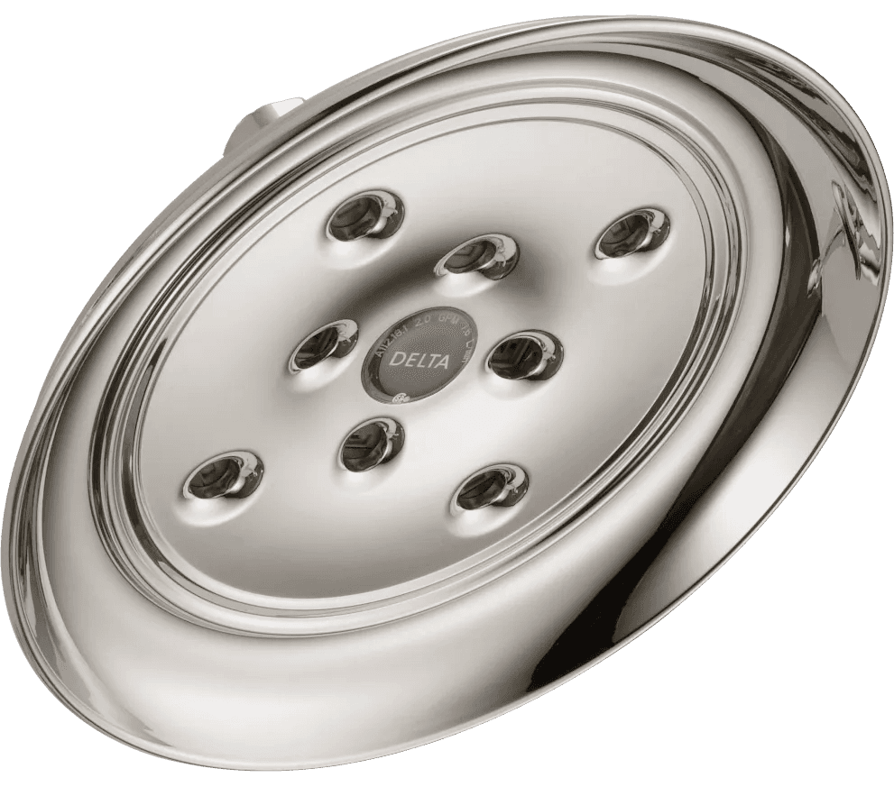 Delta Faucet Universal Showering Components H2OKineticSingle-Setting Raincan Shower Head - Polished Nickel by Delta Faucet