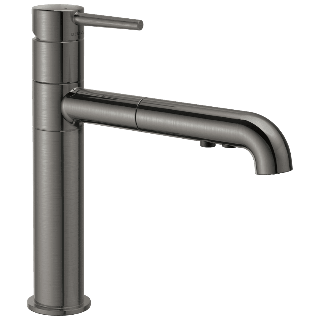 Delta Faucet Trinsic Single Handle Pull-Out Kitchen Faucet - Black Stainless by Delta Faucet