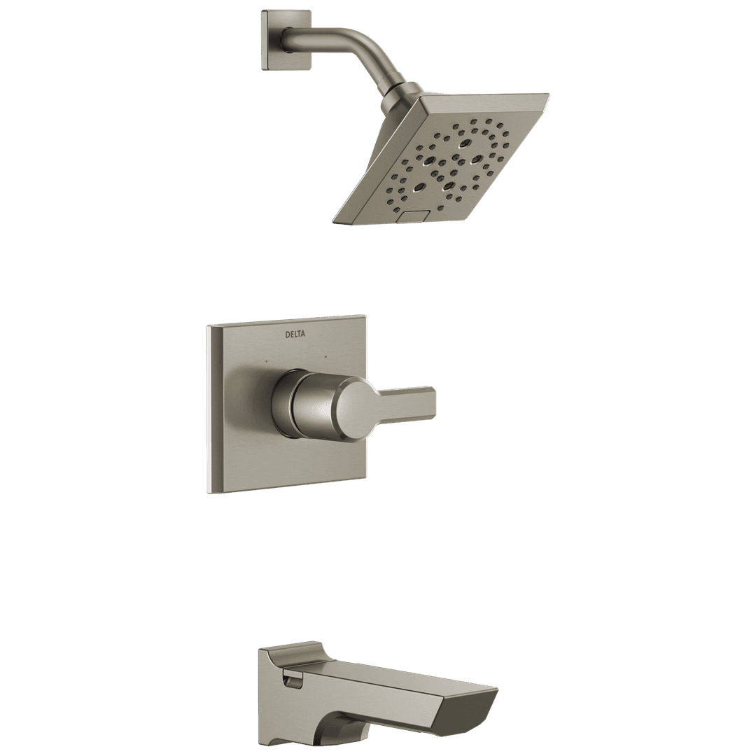 Delta Faucet Pivotale Monitor 14 Series H2okinetictub and Shower Trim - Lumicoat Stainless by Delta Faucet