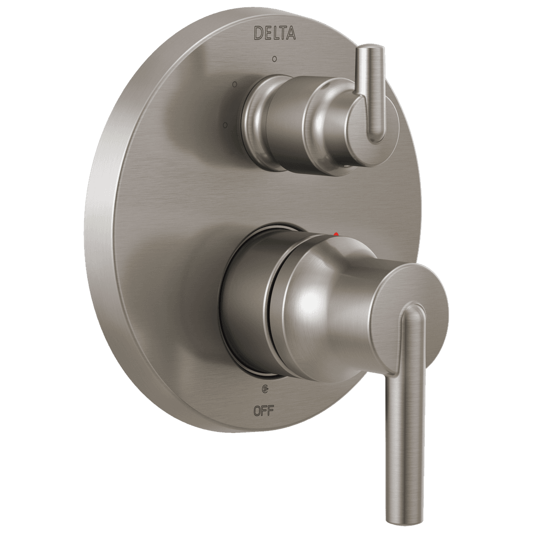 Delta Faucet Trinsic Contemporary Two Handle Monitor 14 Series Valve Trim with 3-Setting Integrated Diverter - Stainless by Delta Faucet