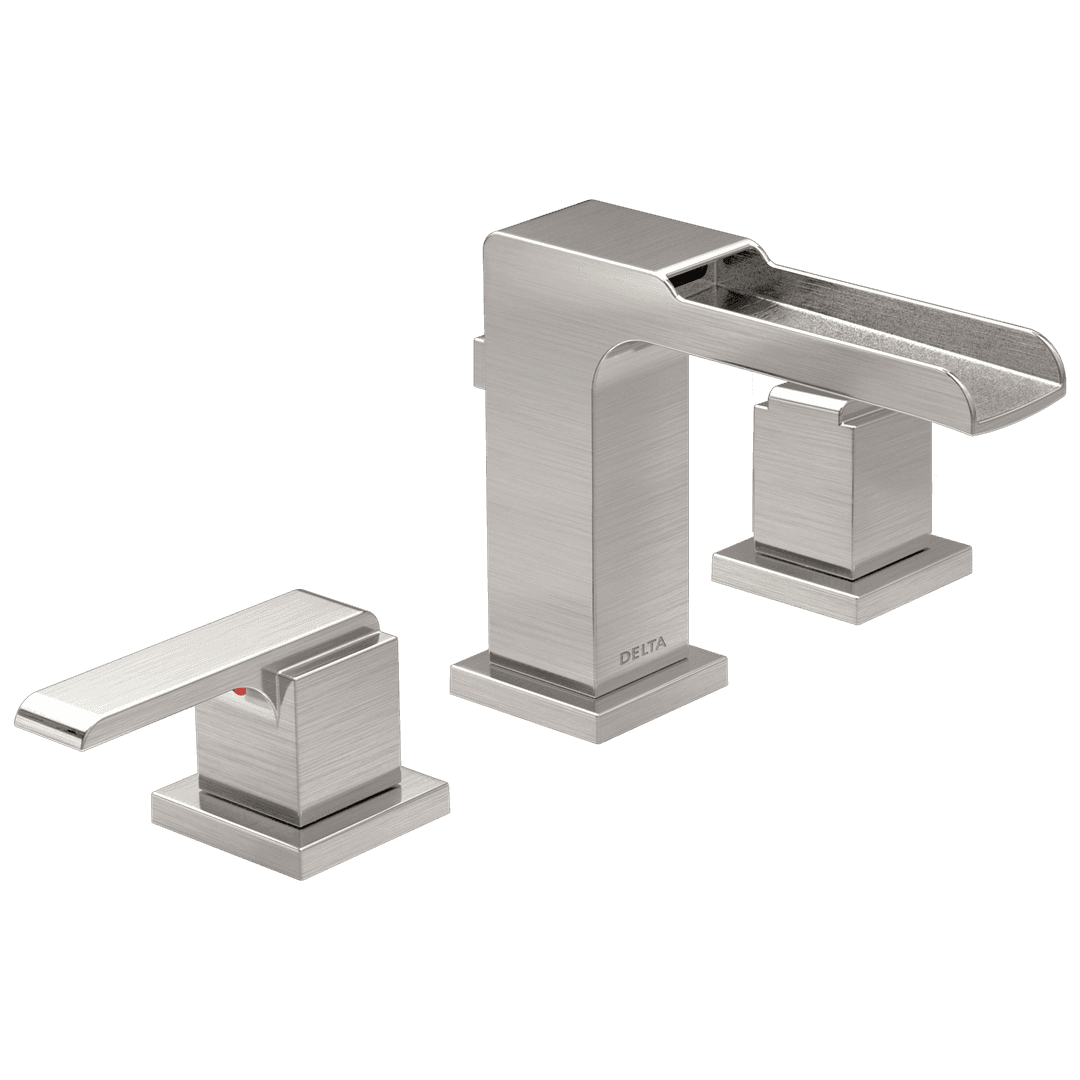 Ara Two Handle Widespread Channel Bathroom Faucet by Delta Faucet