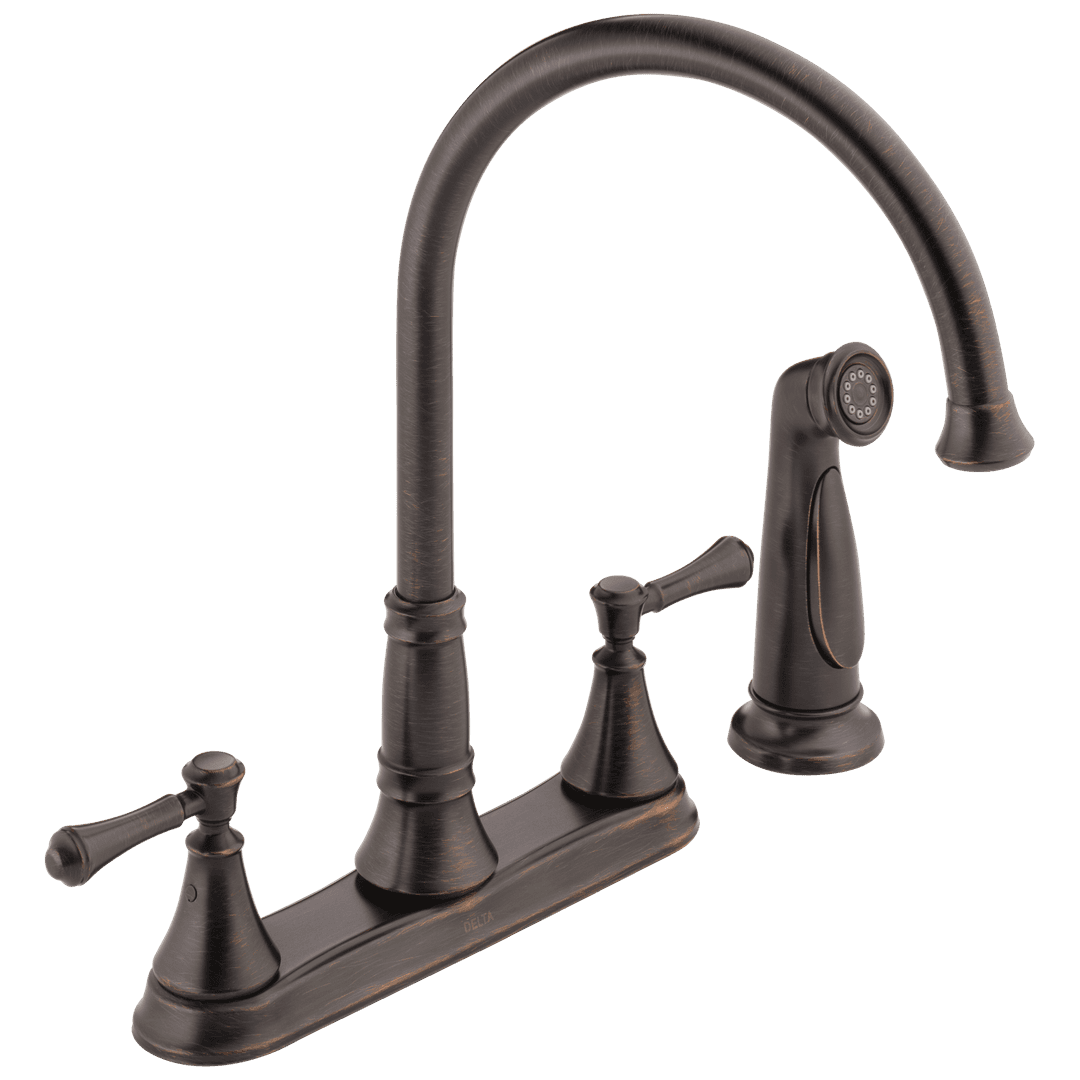 Delta Faucet CassidyE Two Handle Kitchen Faucet with Spray - Venetian Bronze by Delta Faucet