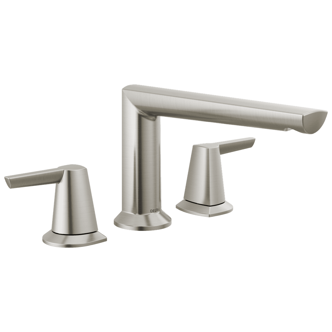 Delta Faucet GaleonE 3-Hole Roman Tub Trim - Lumicoat Stainless by Delta Faucet