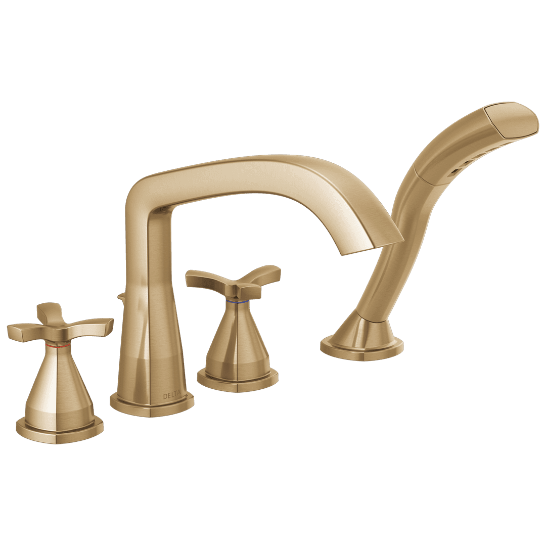 Delta Faucet Stryke Roman Tub Trim With Hand Shower - Lumicoat Champagne - Bronze by Delta Faucet