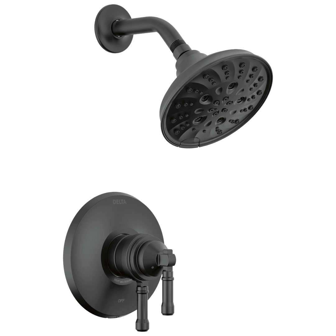 BroderickE 17 Series Shower Trim - Matte Black by Delta Faucet