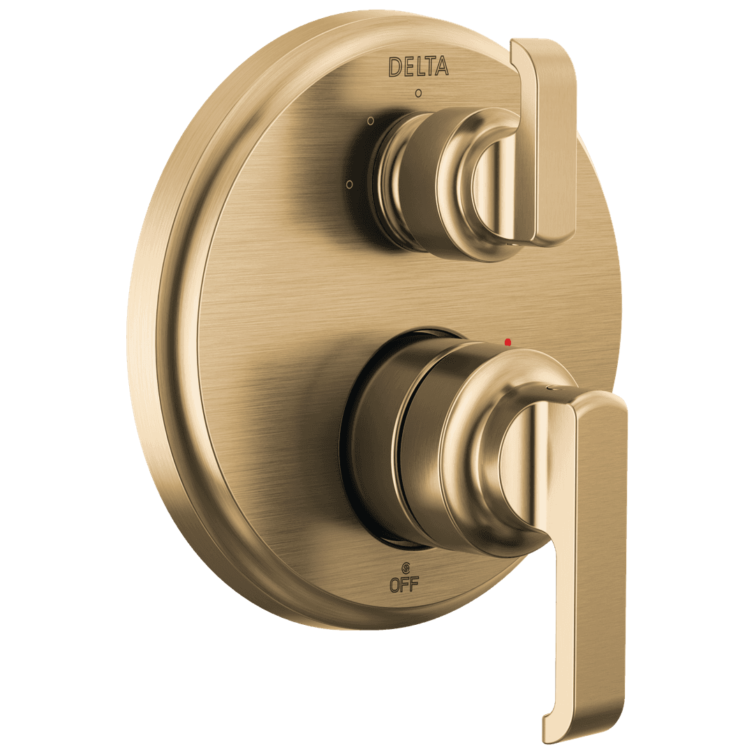 Delta Faucet Tetrae 14 Series Integrated Diverter Trim with 3-Setting - Lumicoat Champagne Bronze by Delta Faucet