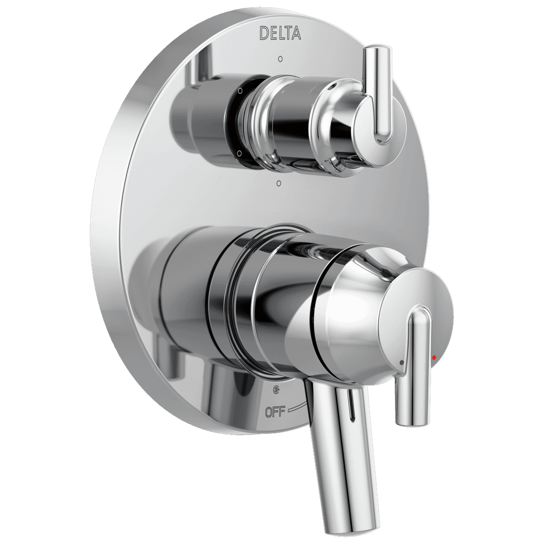 Delta Faucet Trinsic Contemporary Two Handle Monitor 17 Series Valve Trim with 6-Setting Integrated Diverter - Chrome by Delta Faucet