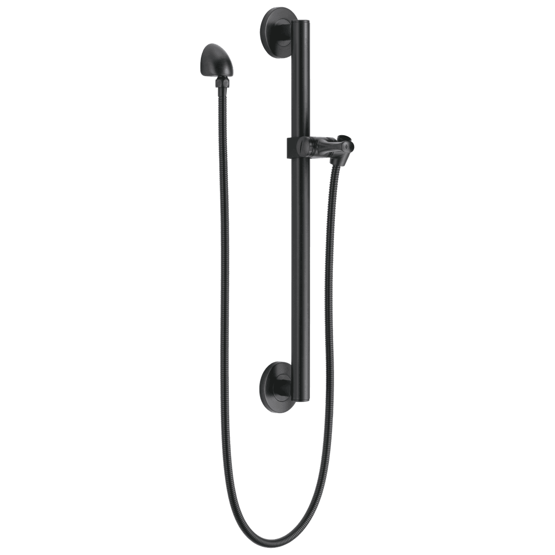 Delta Faucet Universal Showering Components Adjustable Slide Bar / Grab Bar Assembly with Elbow - Matte Black by Delta Faucet