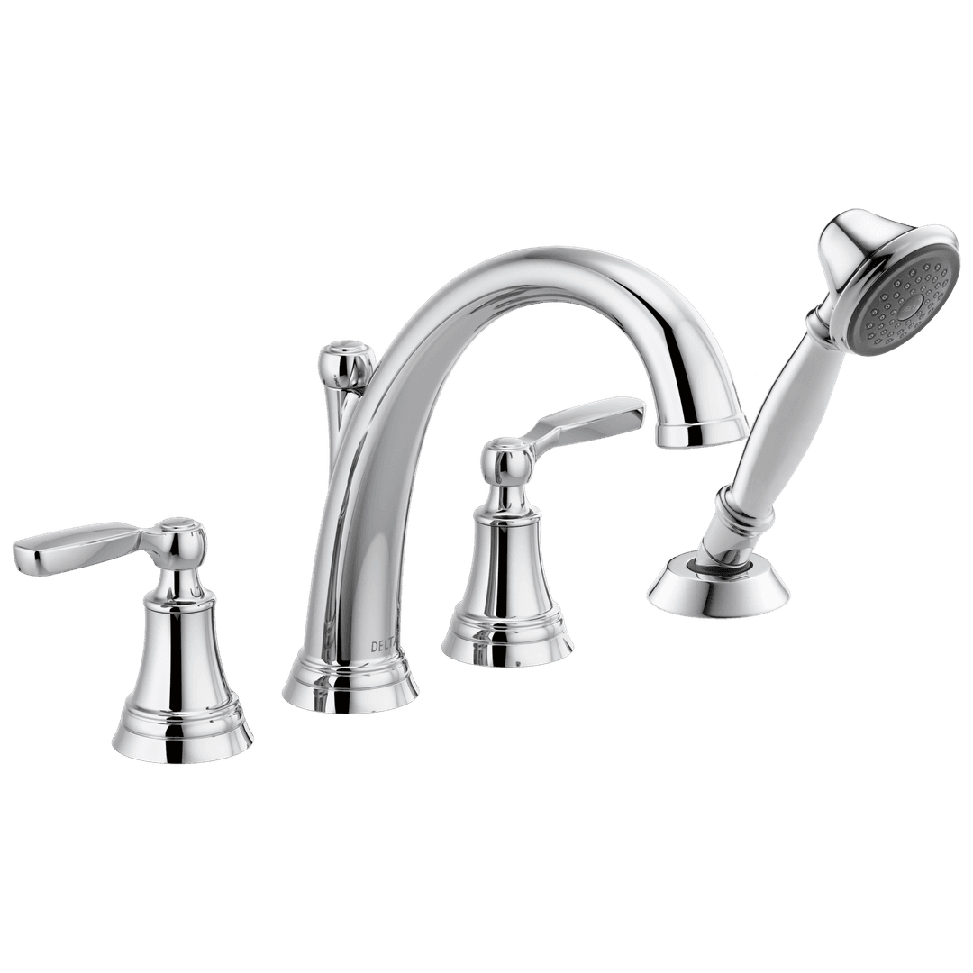 Delta Faucet WoodhurstE Roman Tub with Handshower Trim - Chrome by Delta Faucet