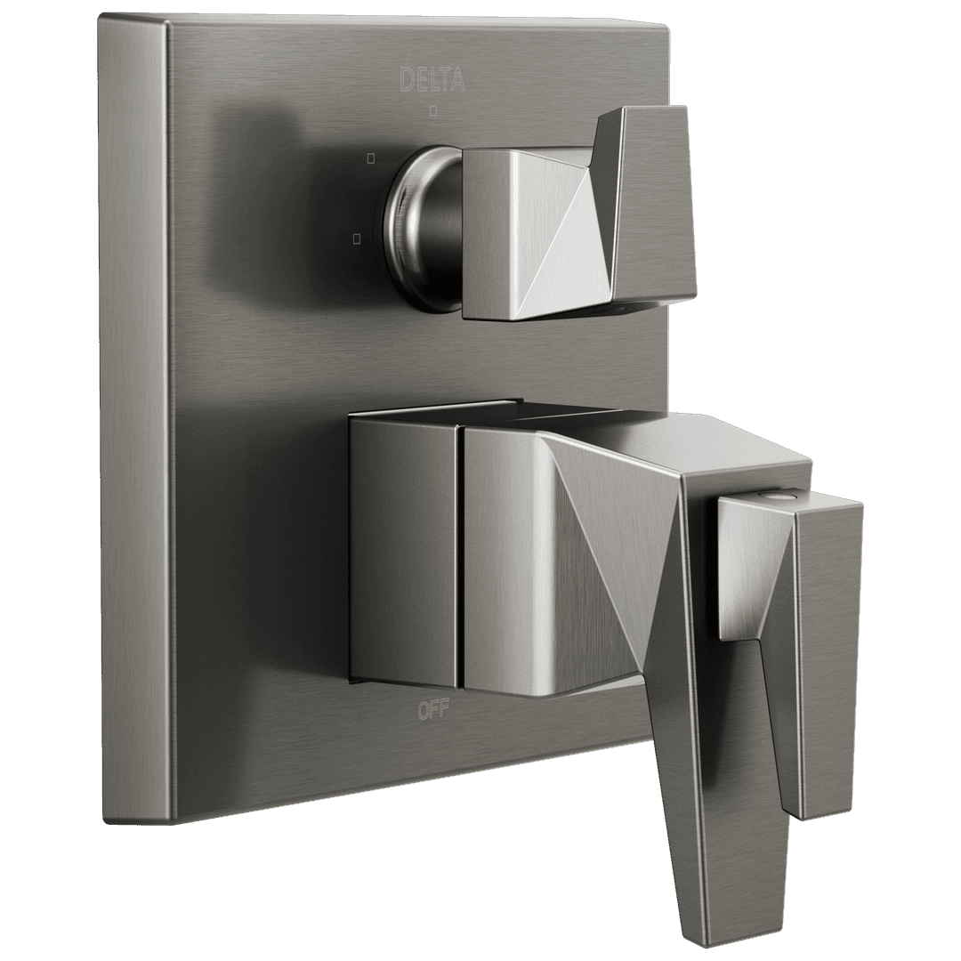 Delta Faucet TrillianE Two-Handle Monitor 17T Series Valve Trim with 3-Setting Diverter - Lumicoat Black Stainless by Delta Faucet