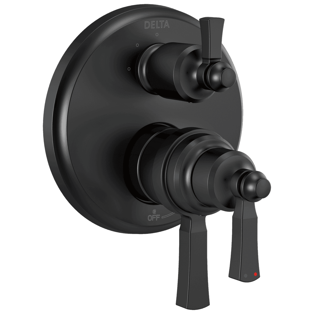 Delta Faucet DorvalE Traditional 2-Handle Monitor 17T Series Valve Trim with 3 Setting Diverter - Matte Black by Delta Faucet