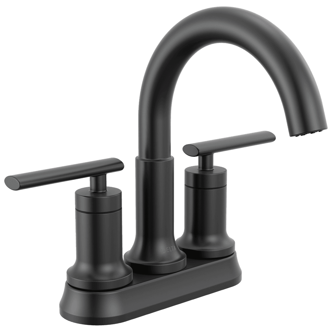 Altado Two Handle Centerset Bathroom Faucet Matte Black by Delta Faucet