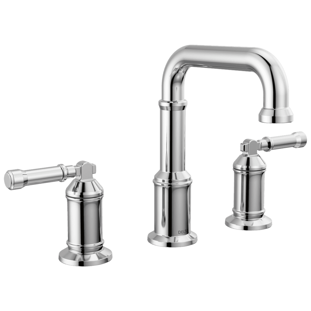 BroderickE Two Handle Widespread Bathroom Faucet - Lumicoat Chrome by Delta Faucet