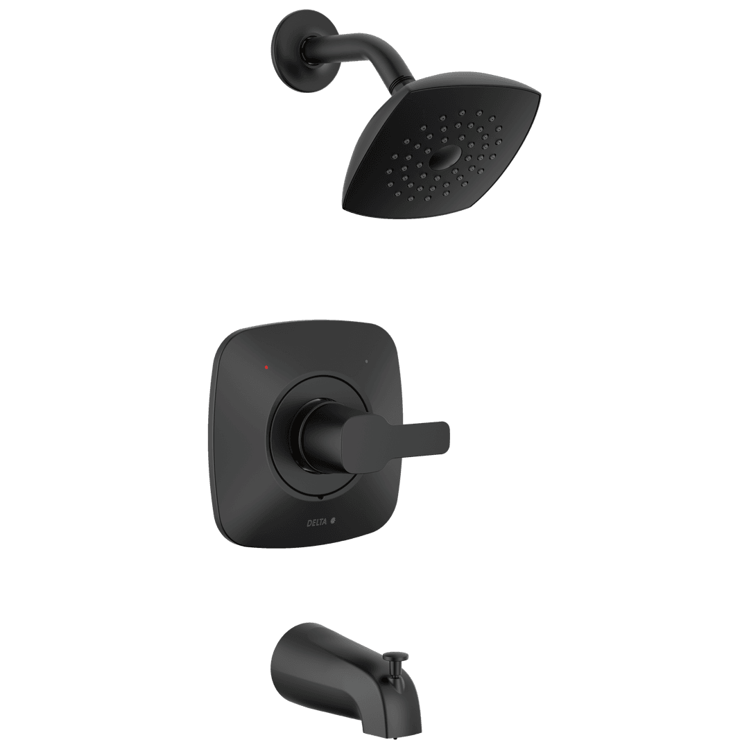 ModernE Monitor 14 Series Tub & Shower Trim - Matte Black by Delta Faucet