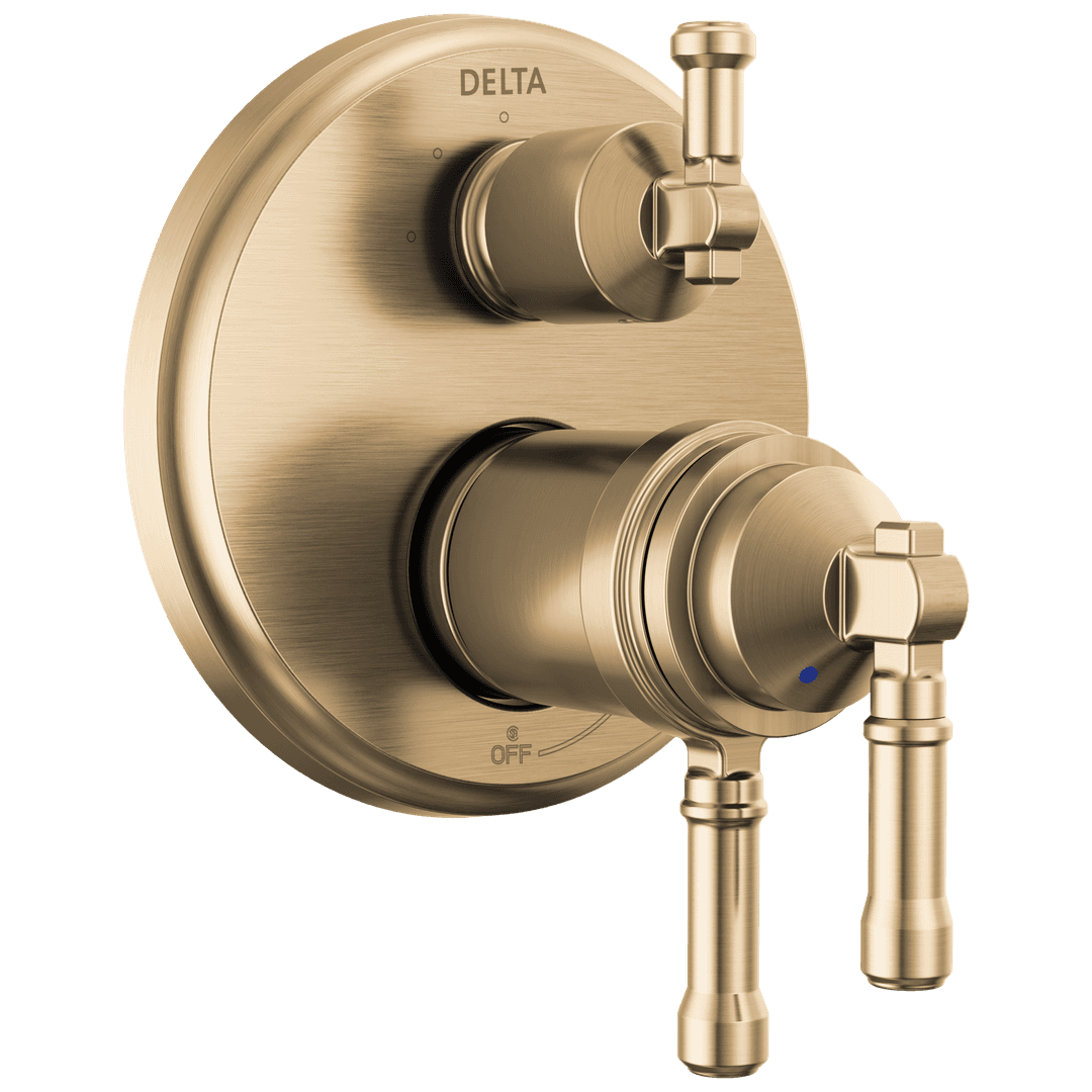 BroderickE 17T Series Integrated Diverter Trim 3-Setting - Lumicoat Champagne Bronze by Delta Faucet