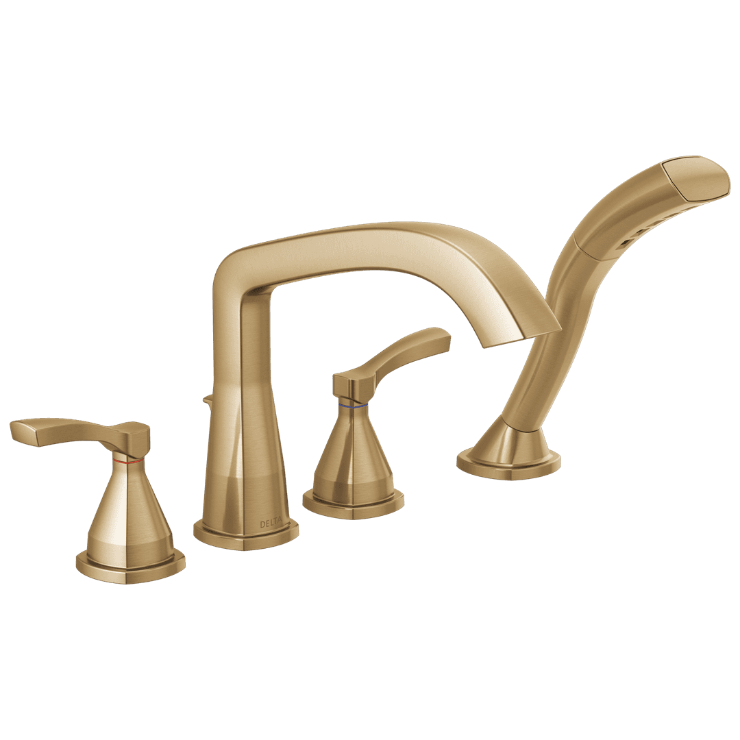 Delta Faucet Stryke Roman Tub Trim With Hand Shower - Lumicoat Champagne - Bronze by Delta Faucet