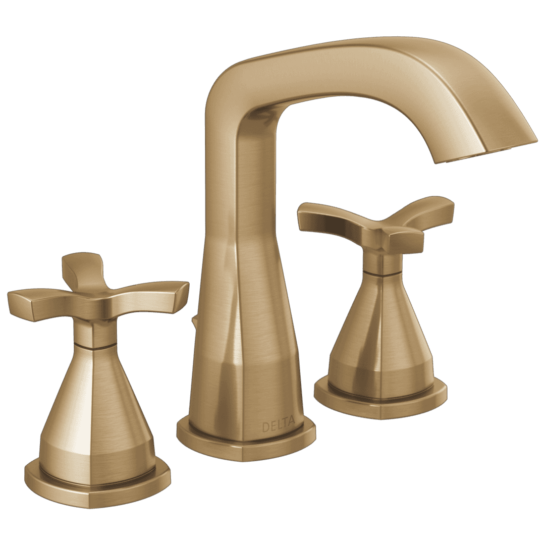 Delta Faucet Stryke Two Handle Widespread Bathroom Faucet With Pop-up Drain - Lumicoat Champagne ... by Delta Faucet
