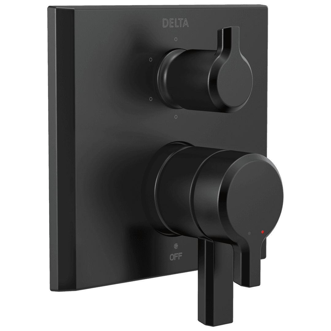 Delta Faucet Pivotale Monitor 17 Series Valve Trim with 6-Setting Integrated Diverter - Matte Black by Delta Faucet