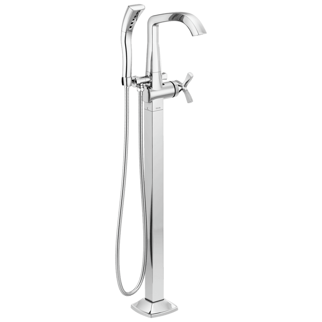 Delta Faucet Stryke Floor Mount Tub Filler Trim - Lumicoat - Chrome by Delta Faucet