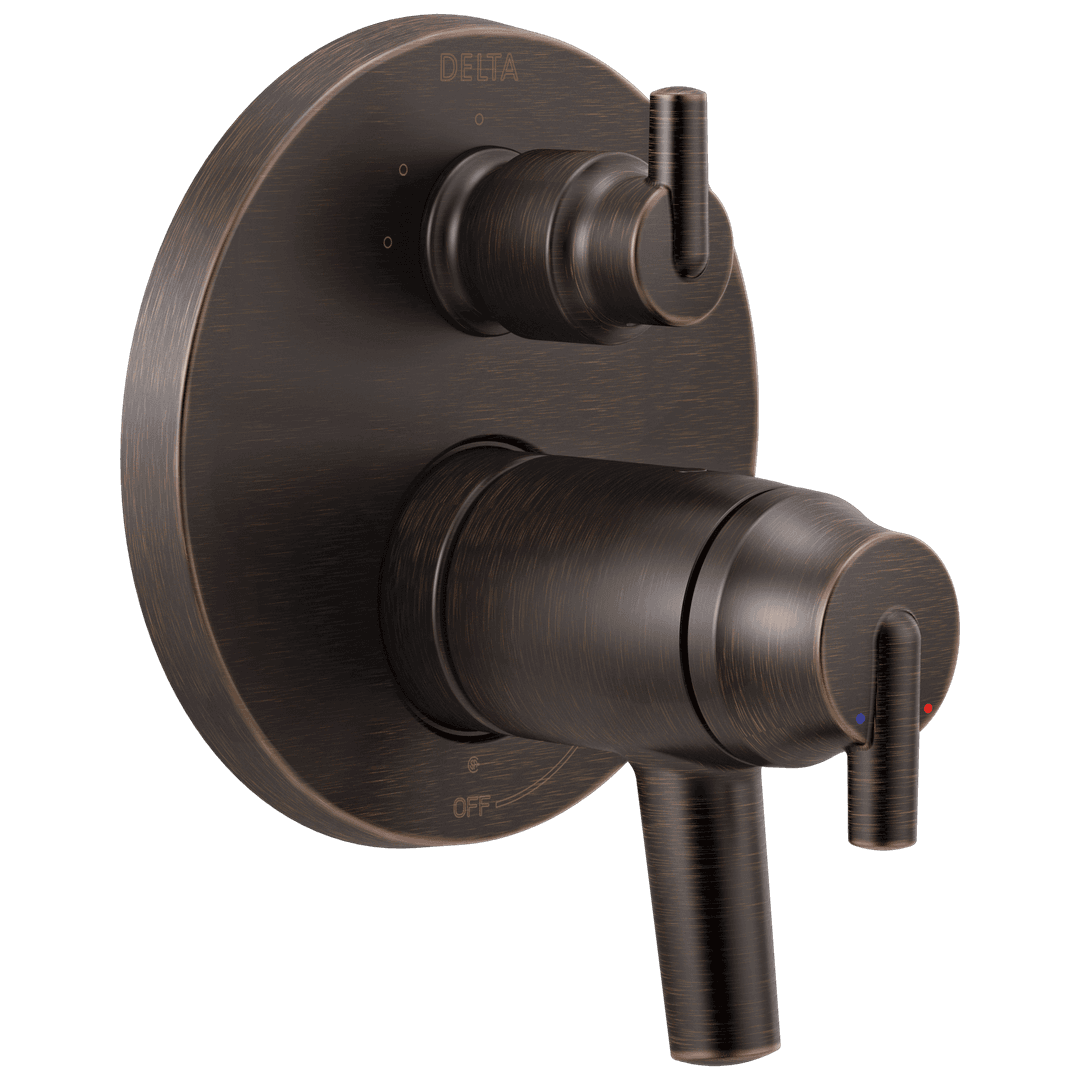 Delta Faucet Trinsic Contemporary Two Handle TempAssure 17T Series Valve Trim with 3-Setting Integrated Diverter - Venetian Bronze by Delta Faucet