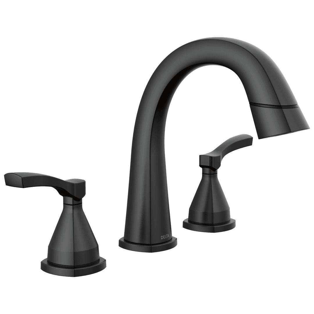 Delta Faucet Stryke Two Handle Widespread Pull Down Bathroom Faucet - - Matte Black by Delta Faucet