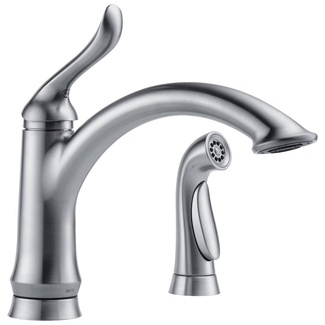 Delta Faucet LindenE Single Handle Kitchen Faucet with Spray - Arctic Stainless by Delta Faucet