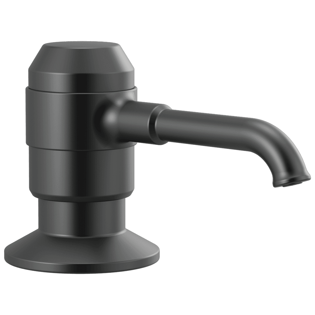 BroderickE Soap/Lotion Dispenser w/Bottle - Matte Black by Delta Faucet