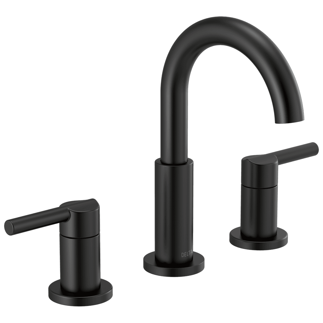 Delta Faucet NicoliE Two Handle Widespread Bathroom Faucet - Matte Black by Delta Faucet