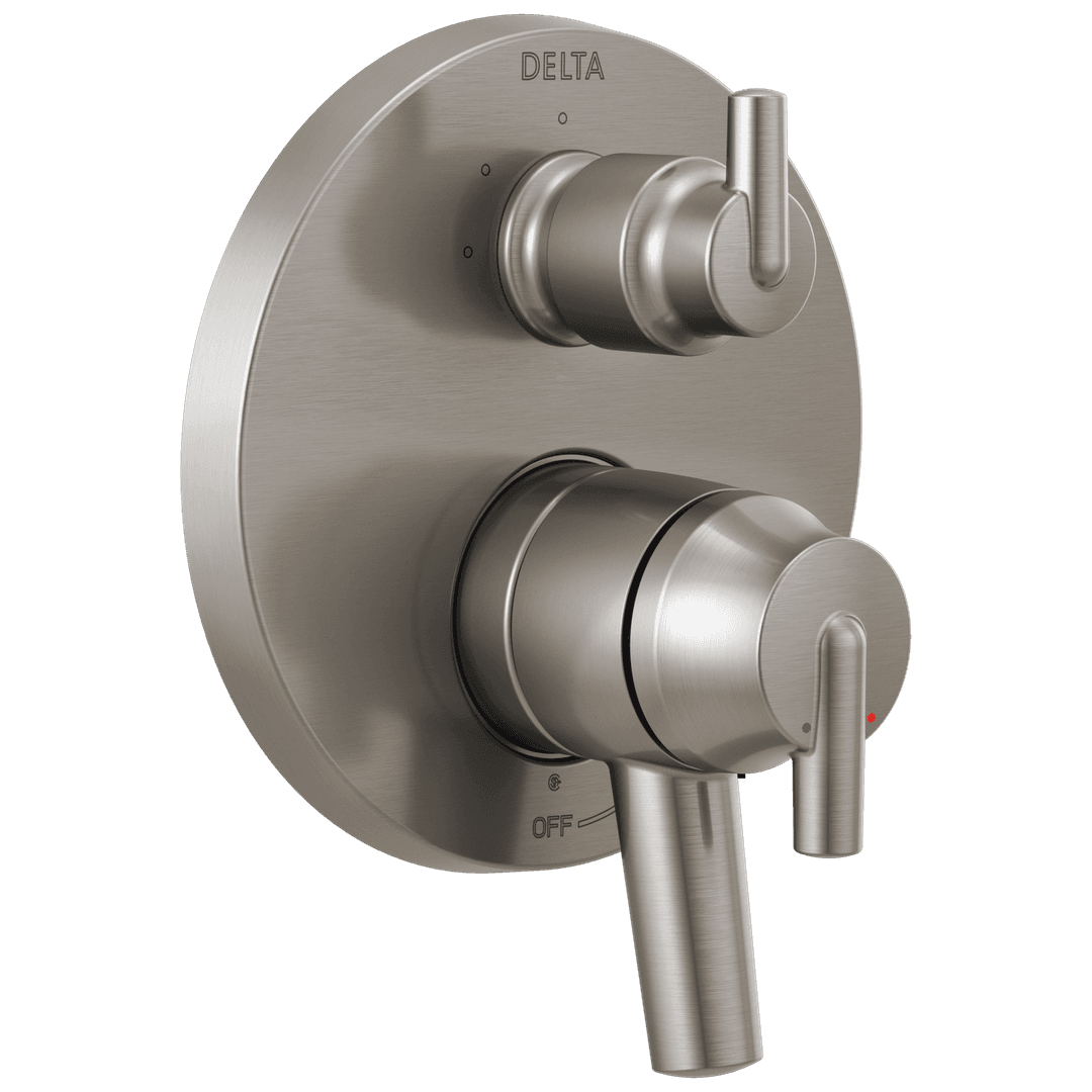 Delta Faucet Trinsic Contemporary Two Handle Monitor 17 Series Valve Trim with 3-Setting Integrated Diverter - Stainless by Delta Faucet