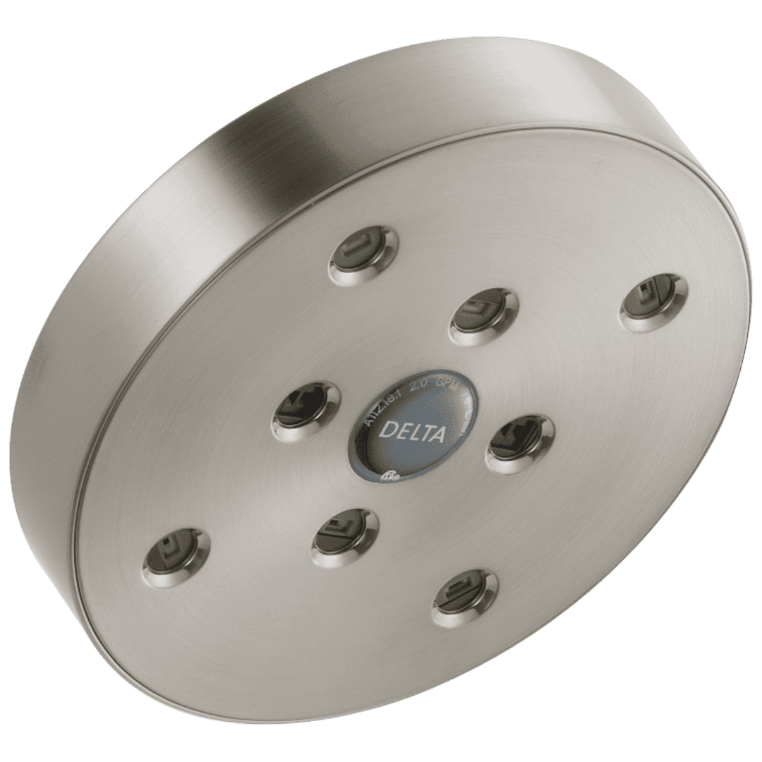 Delta Faucet Universal Showering Components H2OKineticSingle-Setting Raincan Shower Head - Stainless by Delta Faucet