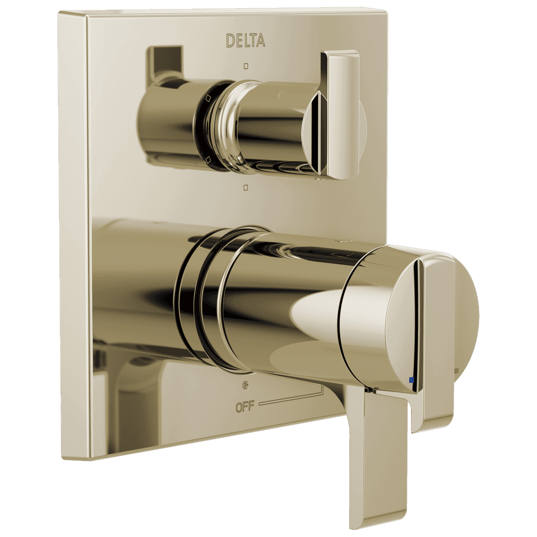 Ara Angular Modern TempAssure 17T Series Valve Trim with 6-Setting Integrated Diverter by Delta Faucet