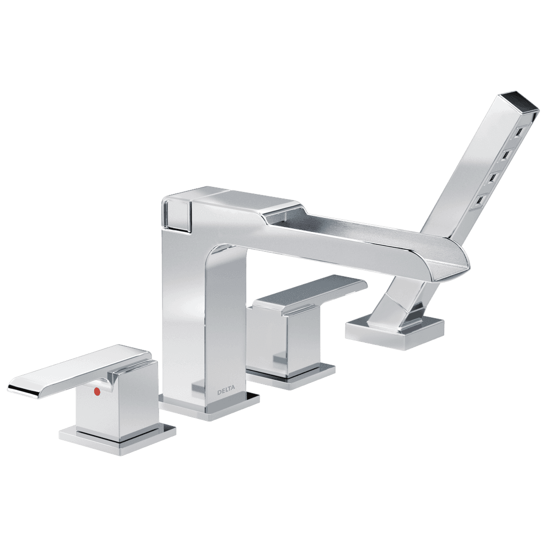 Ara Channel Roman Tub With Hand Shower Trim by Delta Faucet