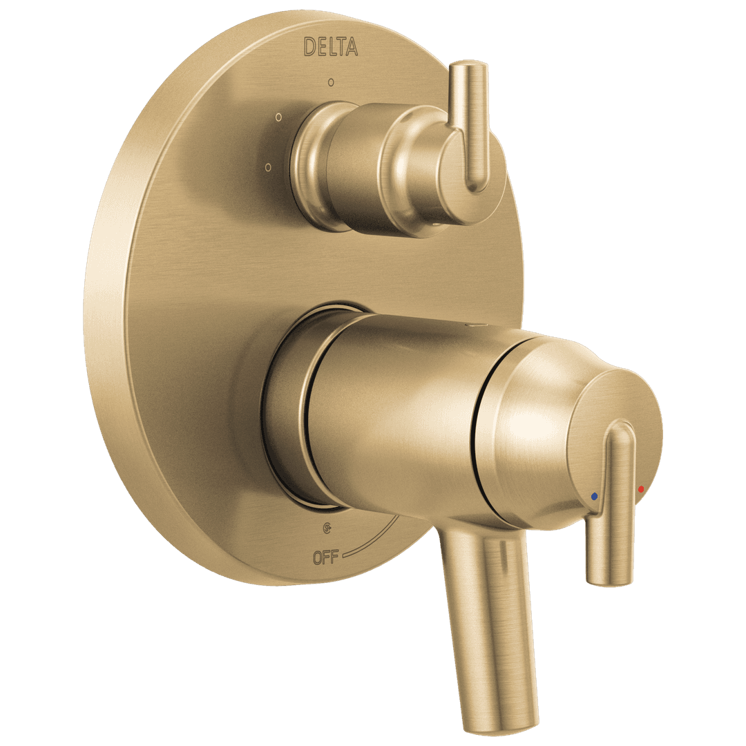 Delta Faucet Trinsic Contemporary TempAssure 17T Series Valve Trim with 3-Setting Integrated Diverter - Champagne Bronze by Delta Faucet