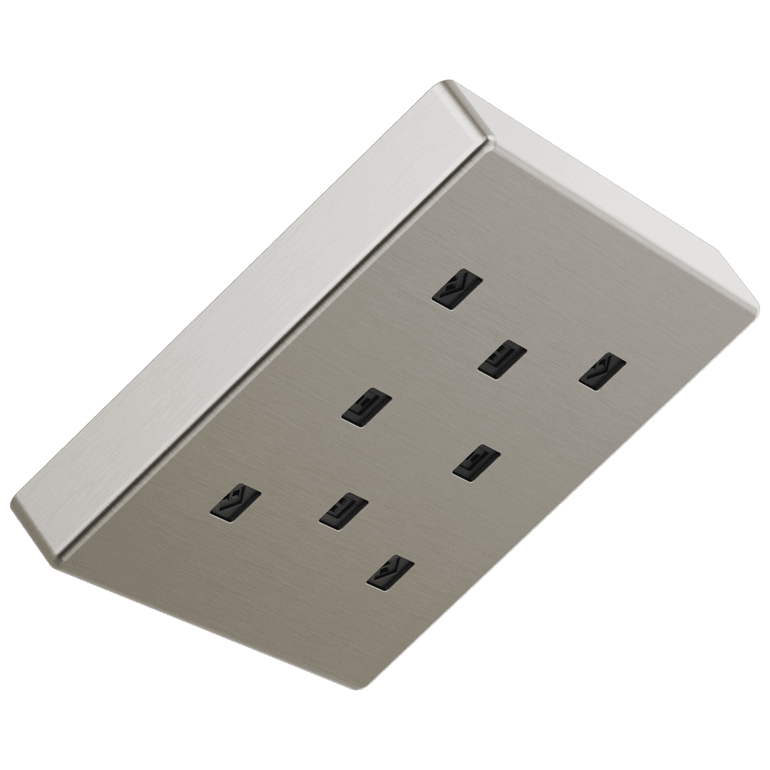 Delta Faucet Universal Showering Components H2Okinetic Single-Setting Metal Raincan Shower Head - Lumicoat Stainless by Delta Faucet