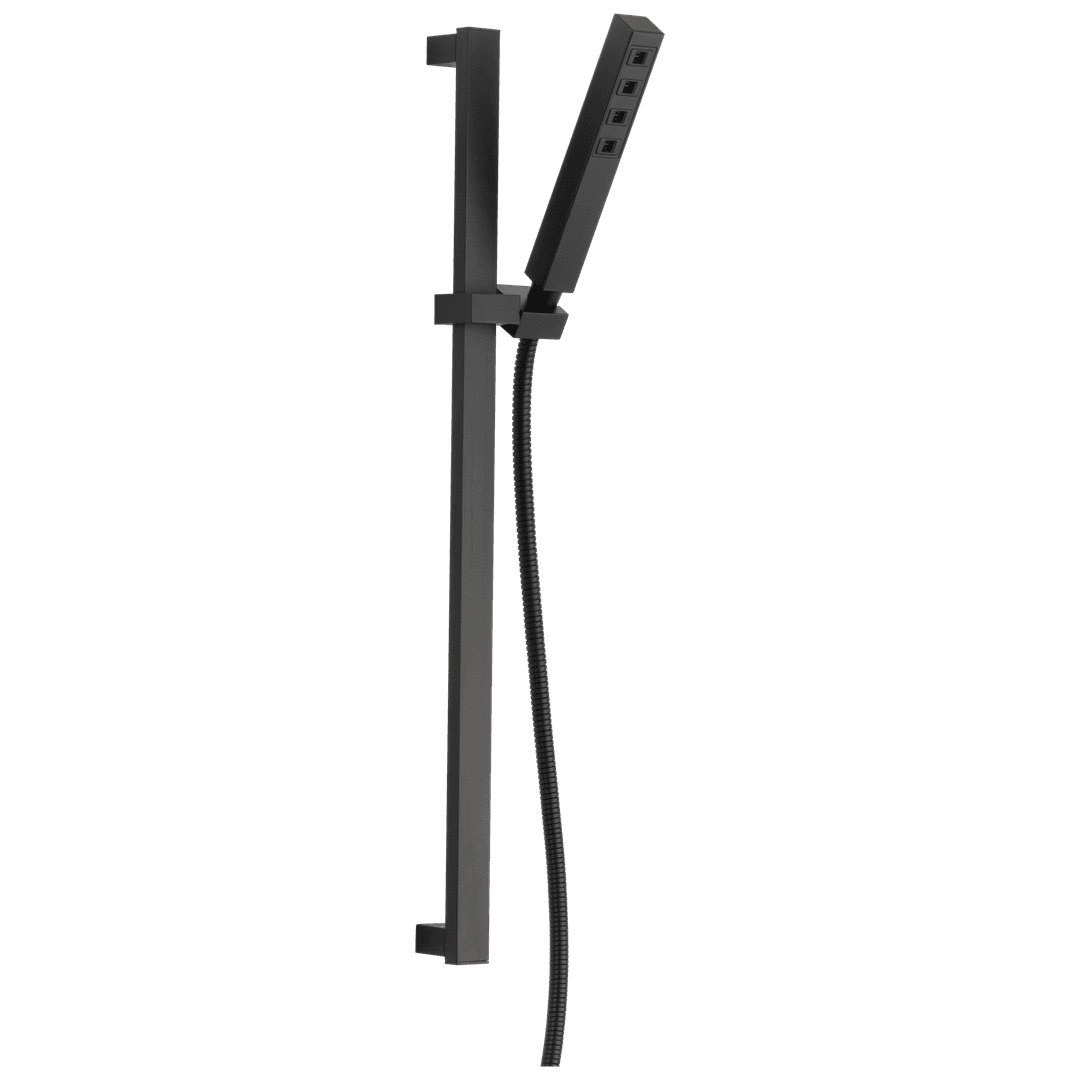 Delta Faucet Universal Showering Components H2Okinetic Single-Setting Slide Bar Hand Shower - Matte Black by Delta Faucet