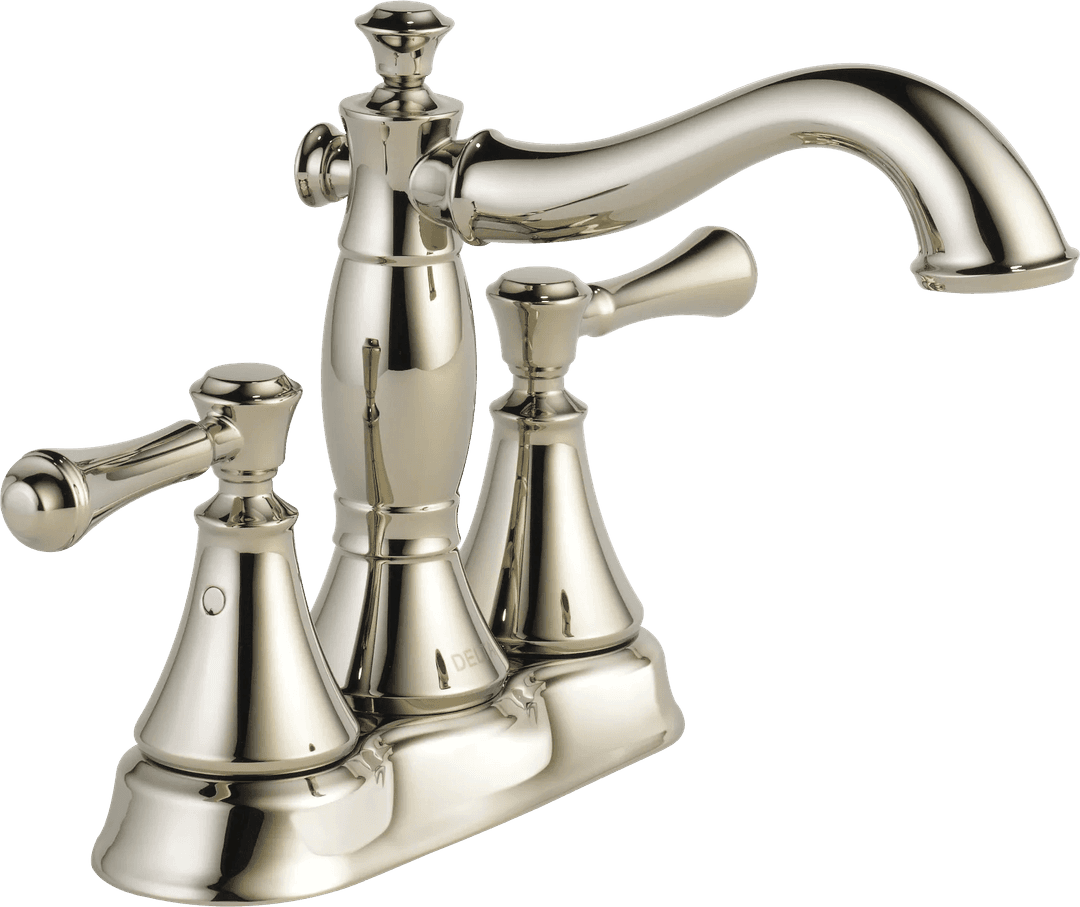 Delta Faucet CassidyE Two Handle Centerset Bathroom Faucet - Metal Pop-Up - Polished Nickel by Delta Faucet