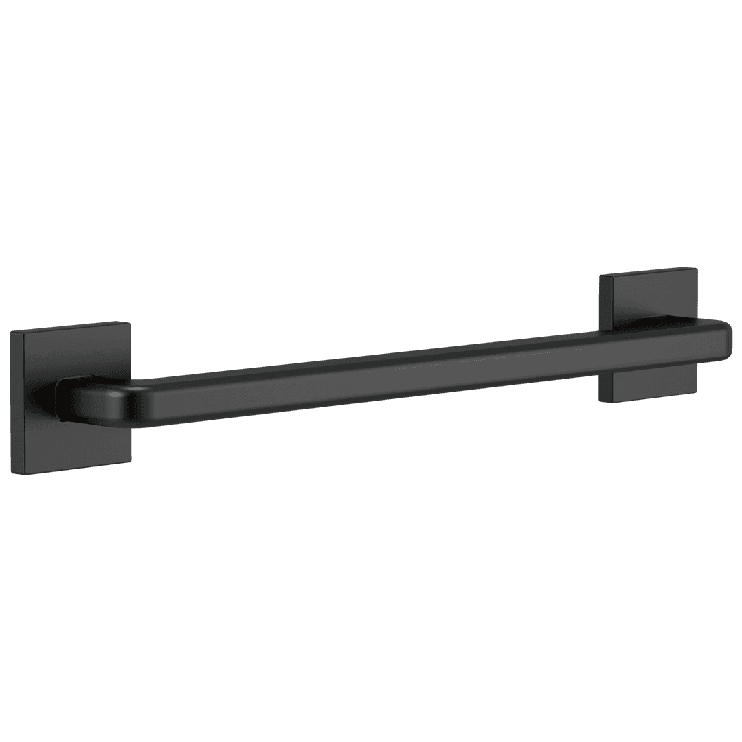 BathSafety Angular Modern Decorative ADA Grab Bar - 18'' - Matte Black by Delta Faucet