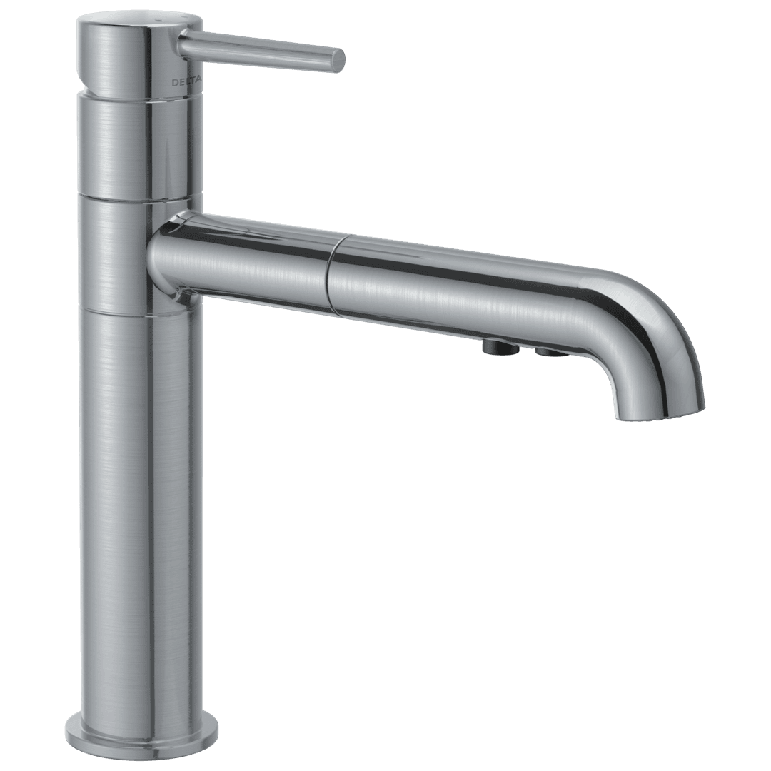 Delta Faucet Trinsic Single Handle Pull-Out Kitchen Faucet - Arctic Stainless by Delta Faucet