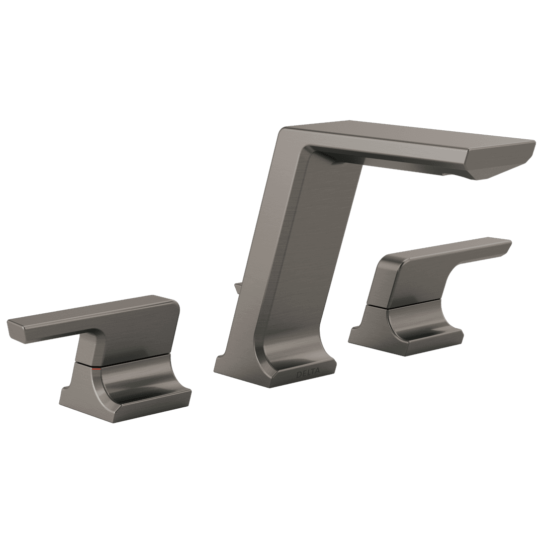 Delta Faucet Pivotale Two Handle Widespread Bathroom Faucet - Lumicoat Black - Stainless by Delta Faucet