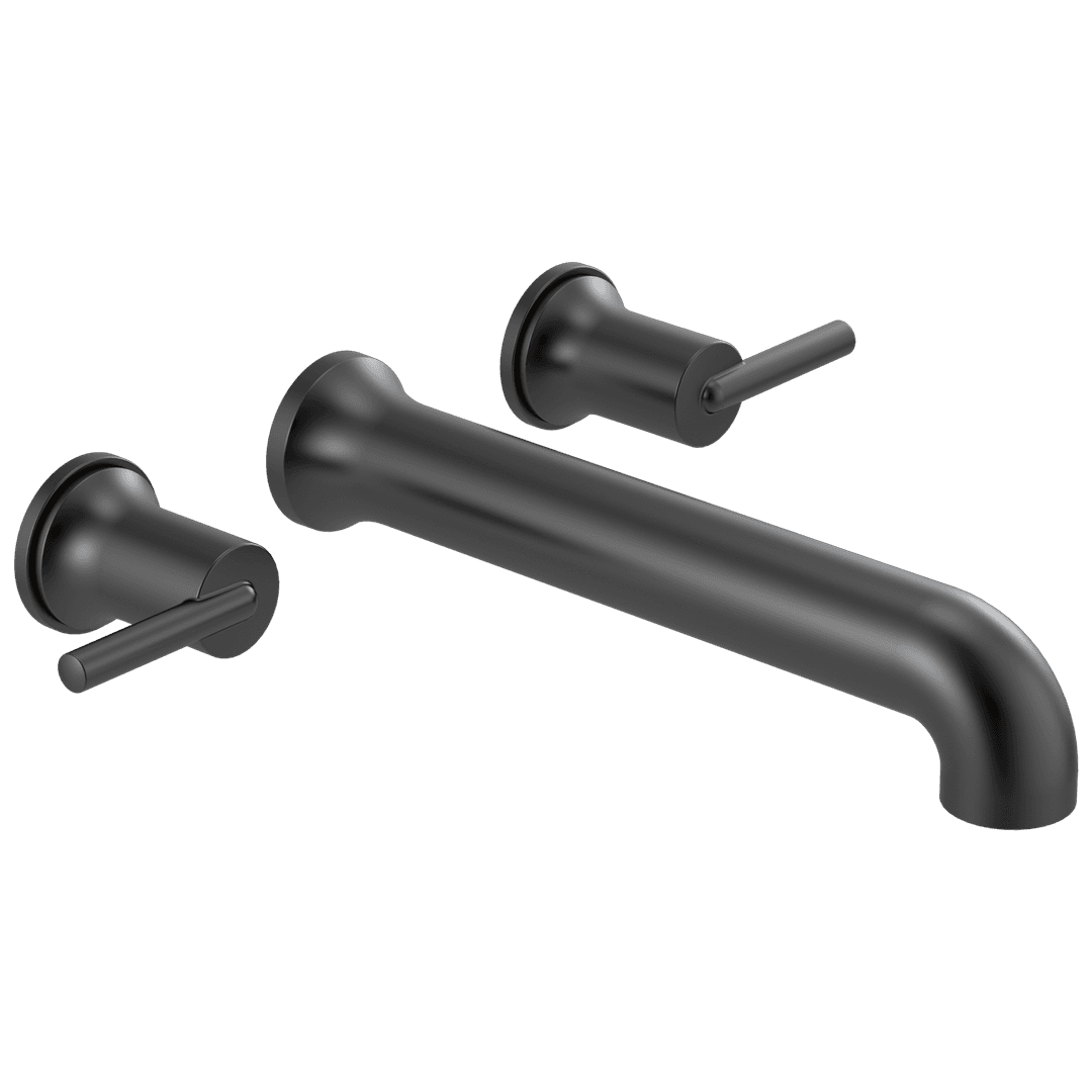 Delta Faucet Trinsic Wall Mounted Tub Filler - Matte Black by Delta Faucet