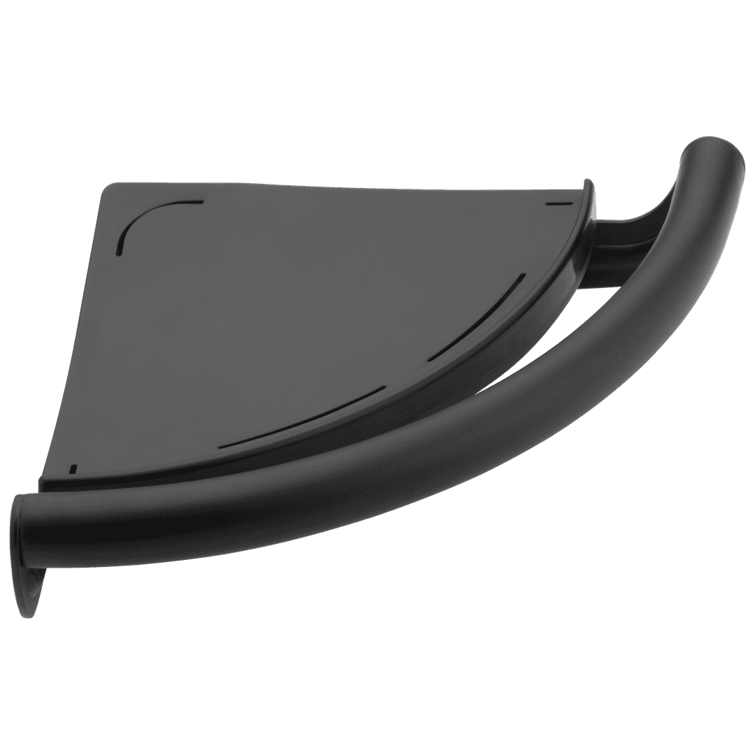 BathSafety Contemporary Corner Shelf with Assist Bar - Matte Black by Delta Faucet