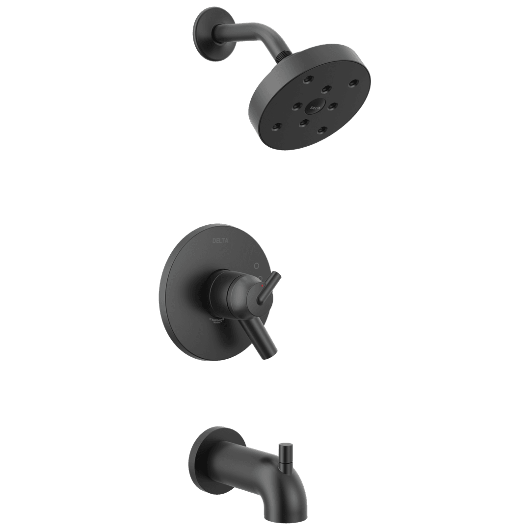Delta Faucet Trinsic Monitor 17 Series H2OKineticTub & Shower Trim - Matte Black by Delta Faucet
