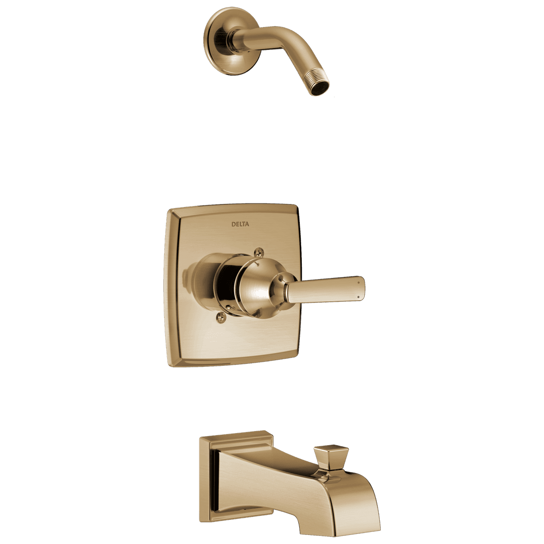 Ashlyn Monitor 14 Series Tub and Shower Trim - Less Head Champagne Bronze by Delta Faucet