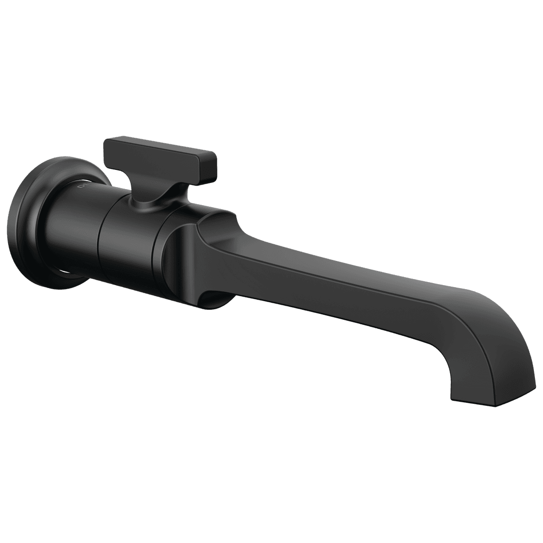 Delta Faucet Tetrae Single Handle Wall Mount Bathroom Faucet Trim - Matte Black by Delta Faucet