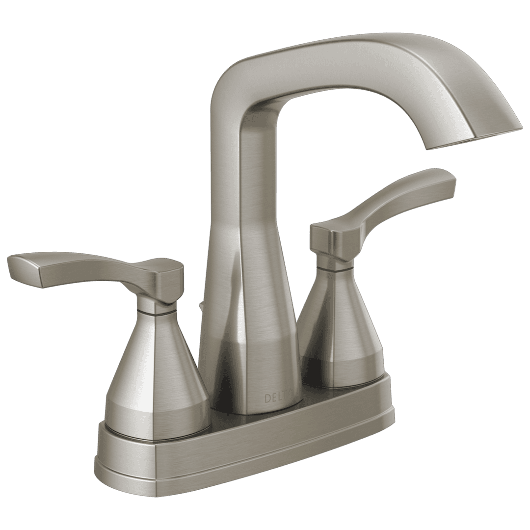 Delta Faucet Stryke Two Handle Centerset Bathroom Faucet with Pop-up Drain - Lumicoat Stainless by Delta Faucet
